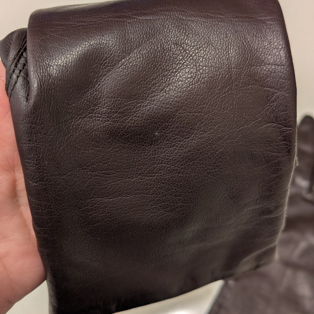 Vintage Brown Leather Gloves - Picture 5 of 7
